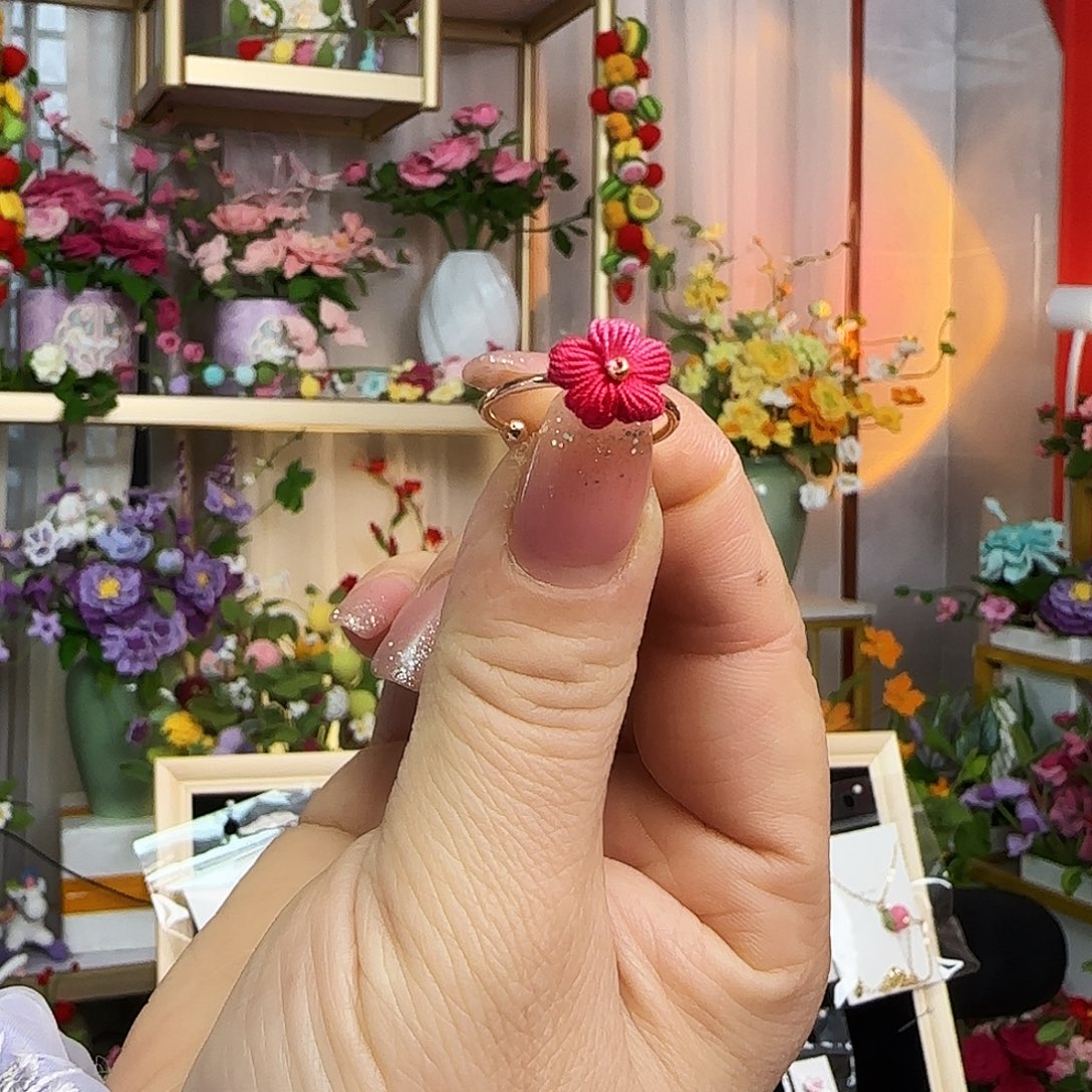 手工钩织设计戒指