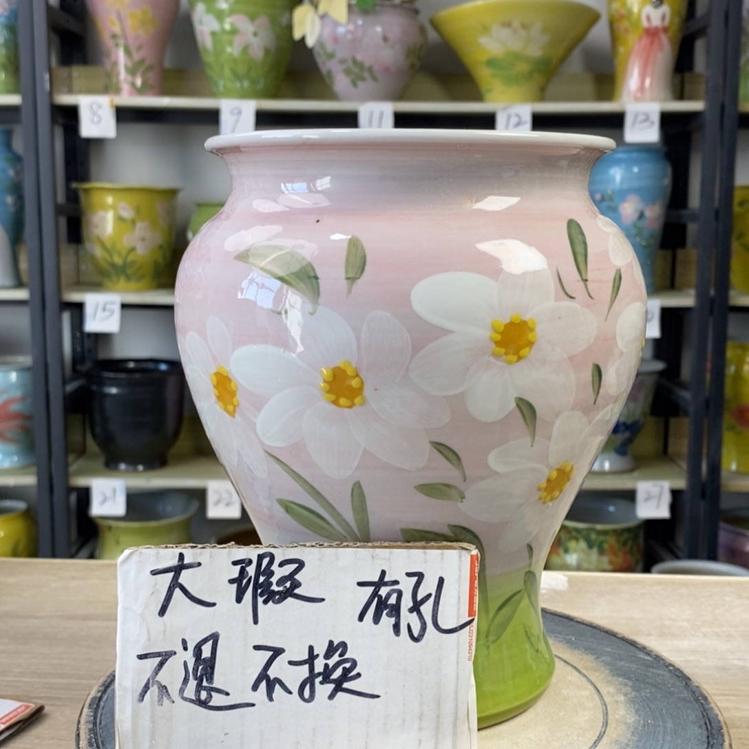 景德镇手工手绘陶瓷花盆