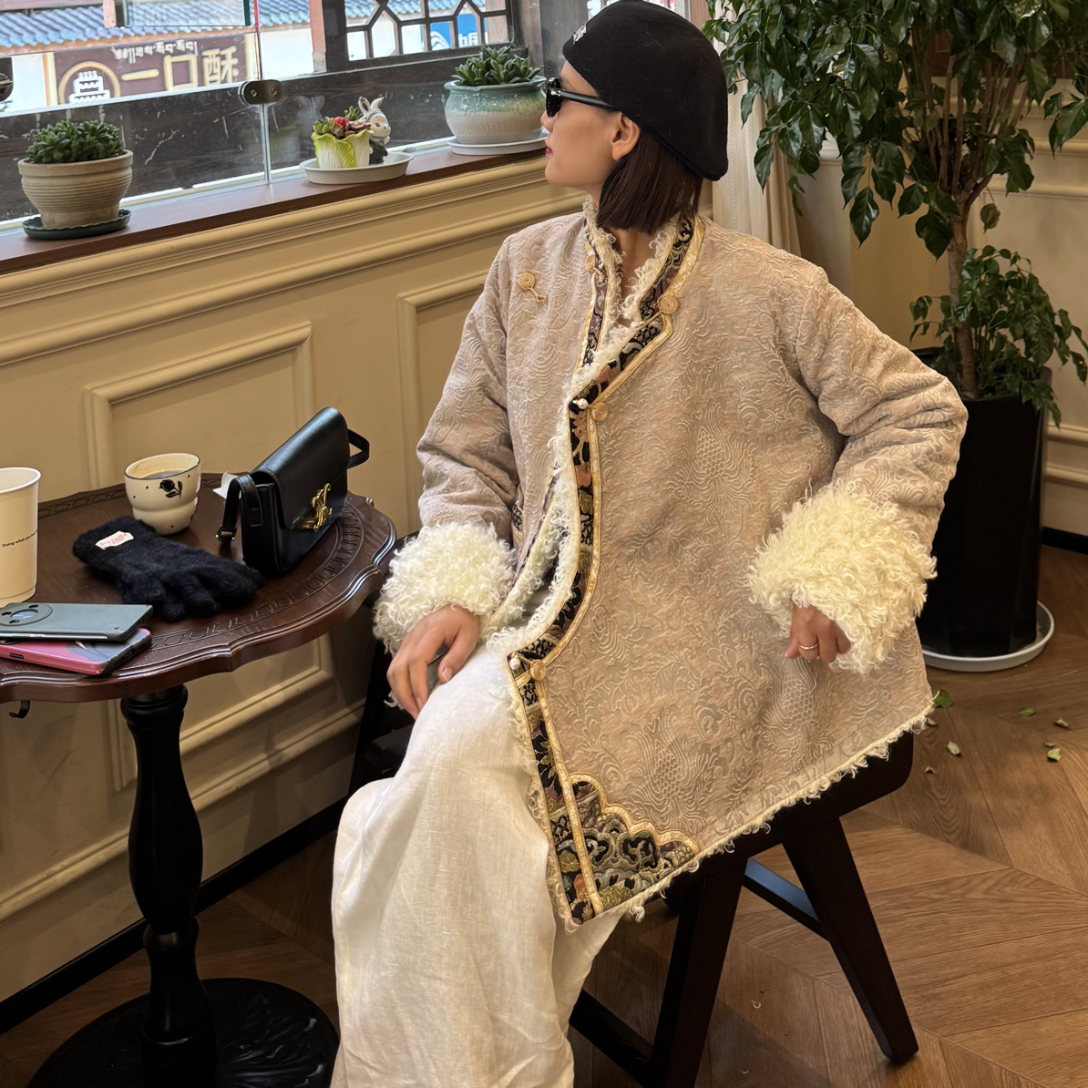 冬季加绒加厚 藏式短款外套 保暖百搭