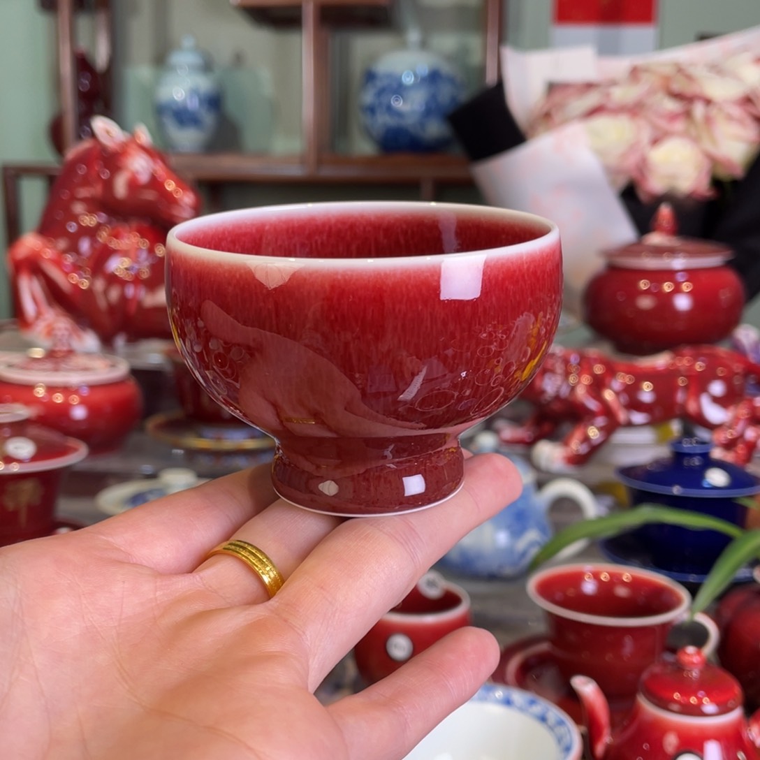 清欢雅玩原矿郎红福利美人杯