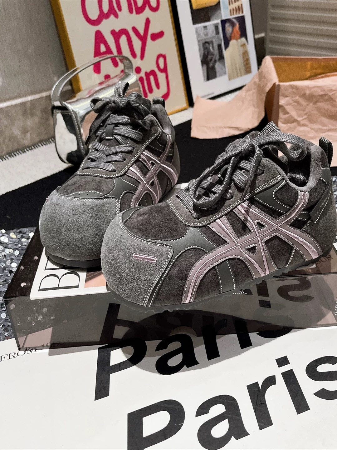 【Yuki定制】泡芙INS德训鞋加绒2025新款百搭舒适厚底运动休闲鞋