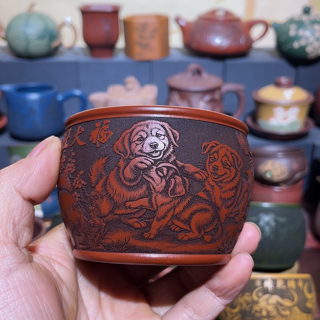 原矿紫砂手工主人杯