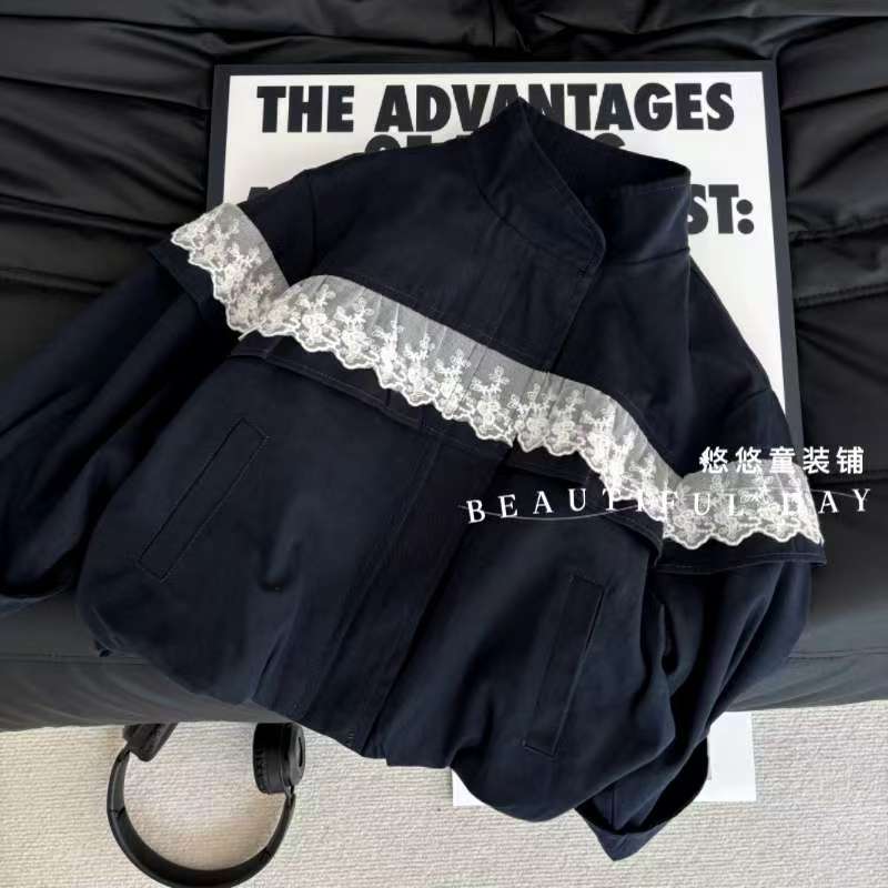 拉链休闲女童花边秋季宝宝娃娃领普通外套常规