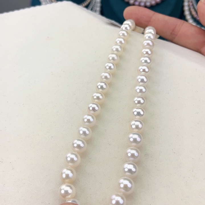 淡水珍珠颈饰银S925镶嵌卡9炫彩高品