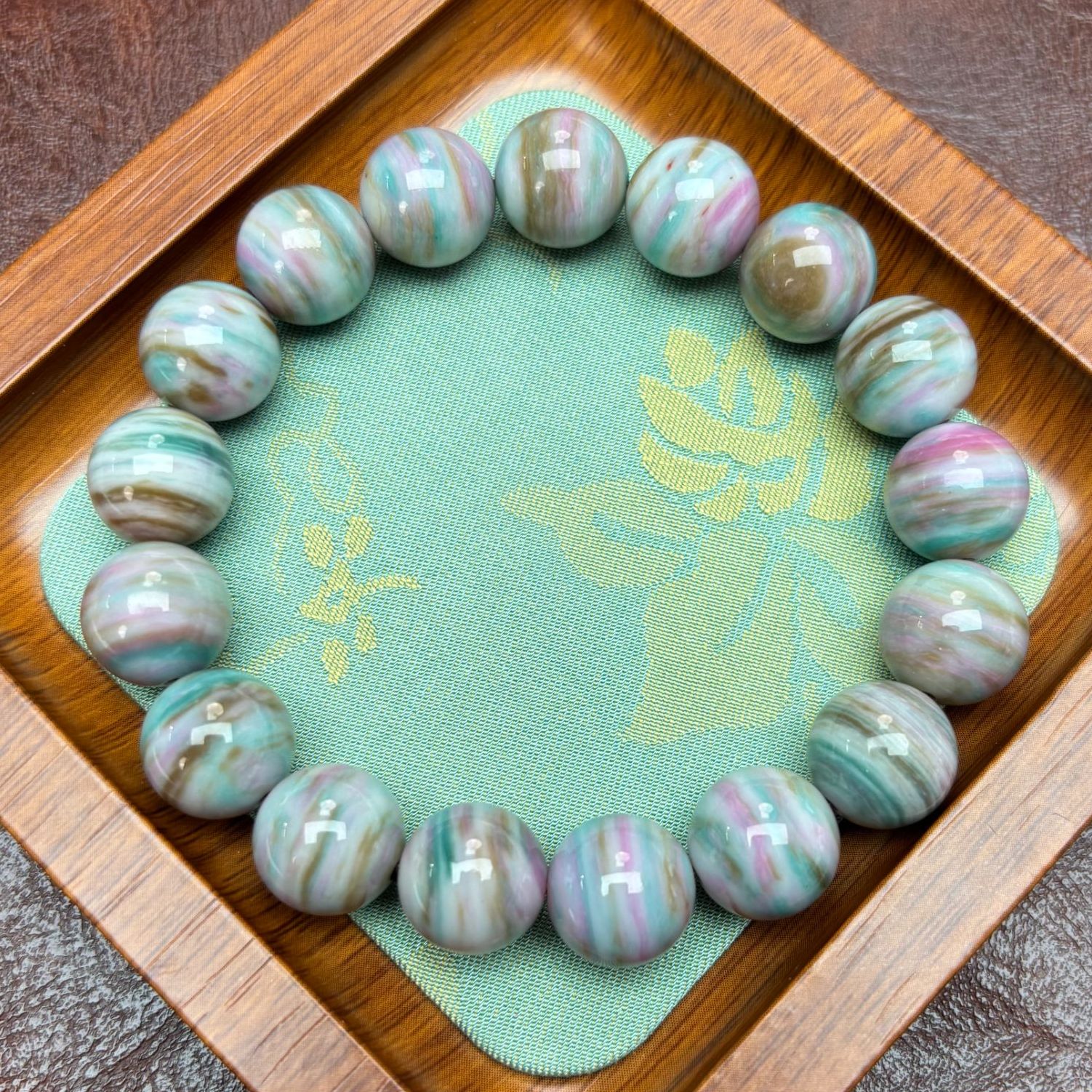 非金属珐琅手链 多彩姑娘 1.2mi圆珠手串 D167