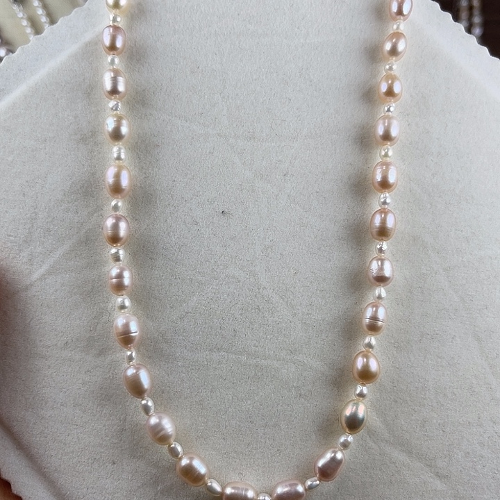 颈饰银S925镶嵌淡水珍珠