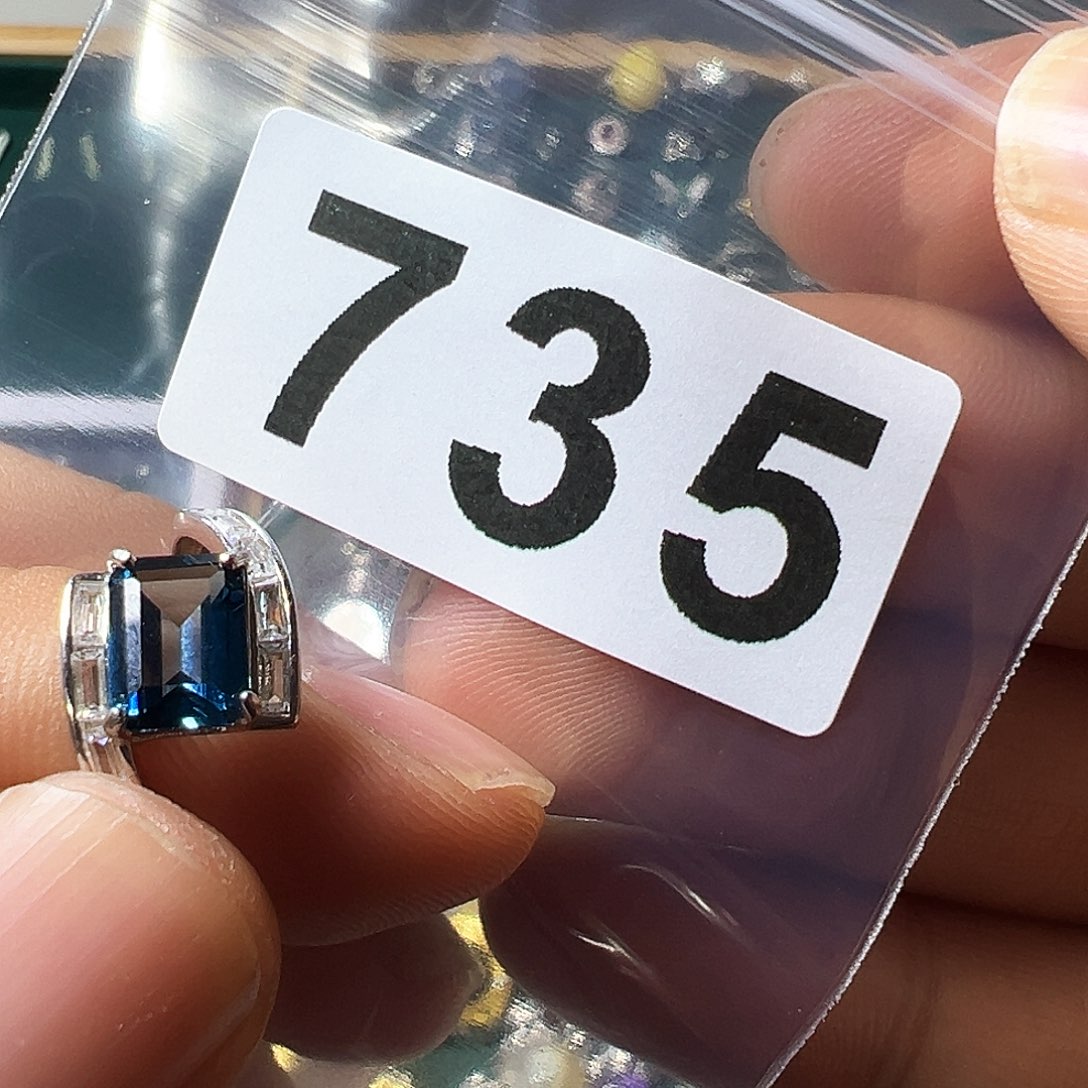 托帕石戒指银S925镶嵌?***?