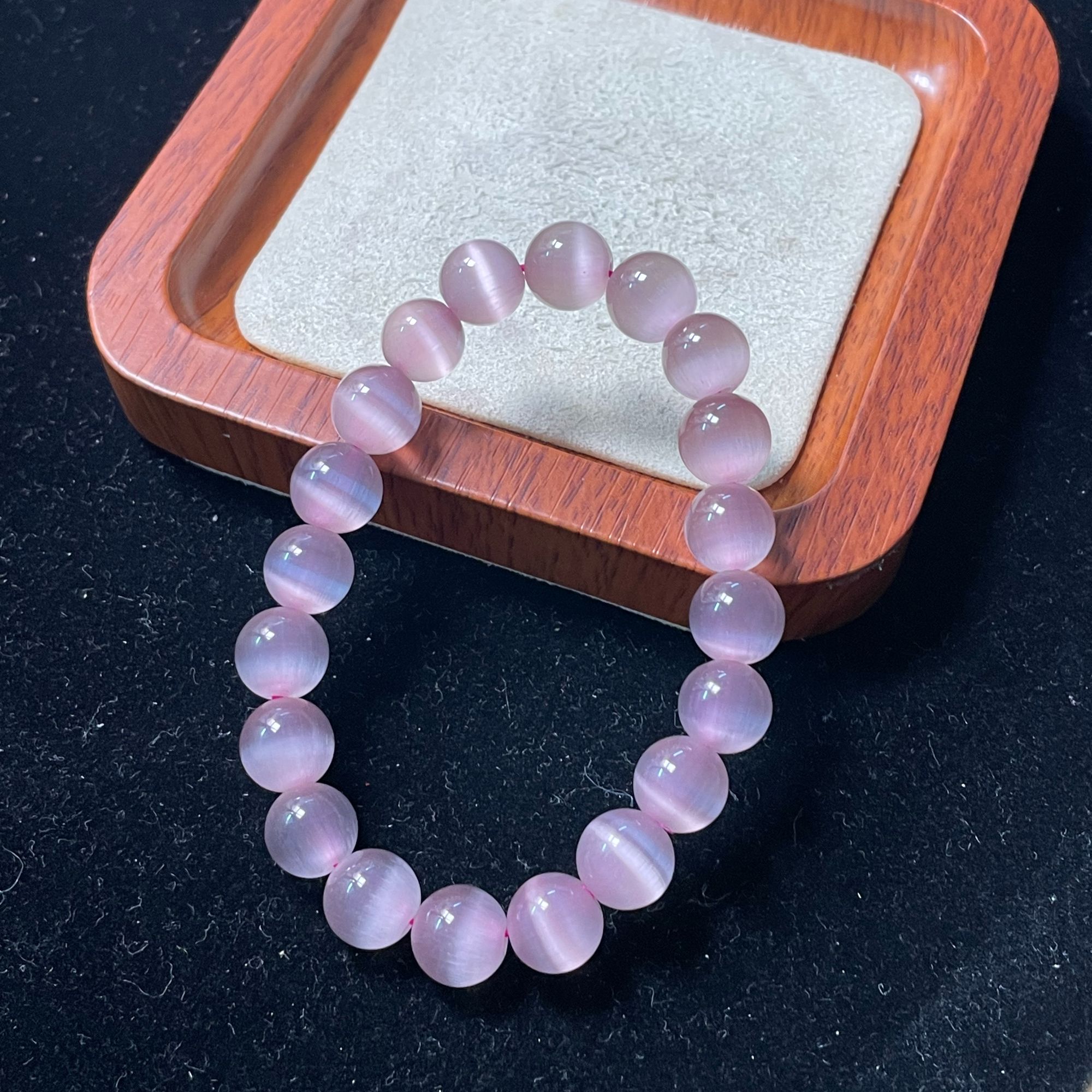 [停业清货]青海藕紫色猫眼手串9m-131-多样性发一