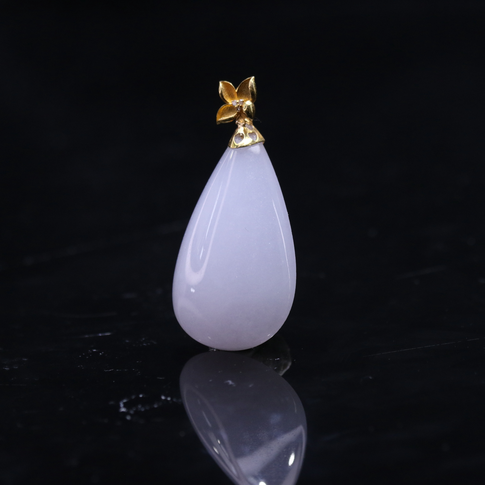 2天然缅甸翡翠A货18k紫水滴吊坠/900004/北京中保拍卖