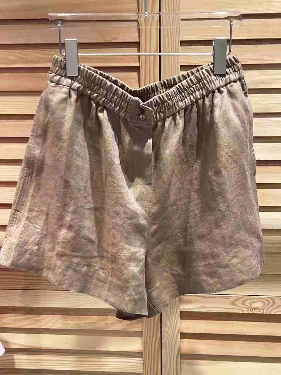 2025夏季时尚高级感汉麻裤短裤1809