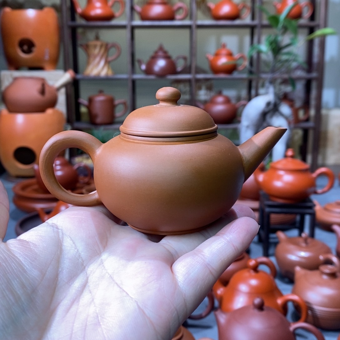 紫砂茶壶全手工鸡蛋黄水平壶85cc