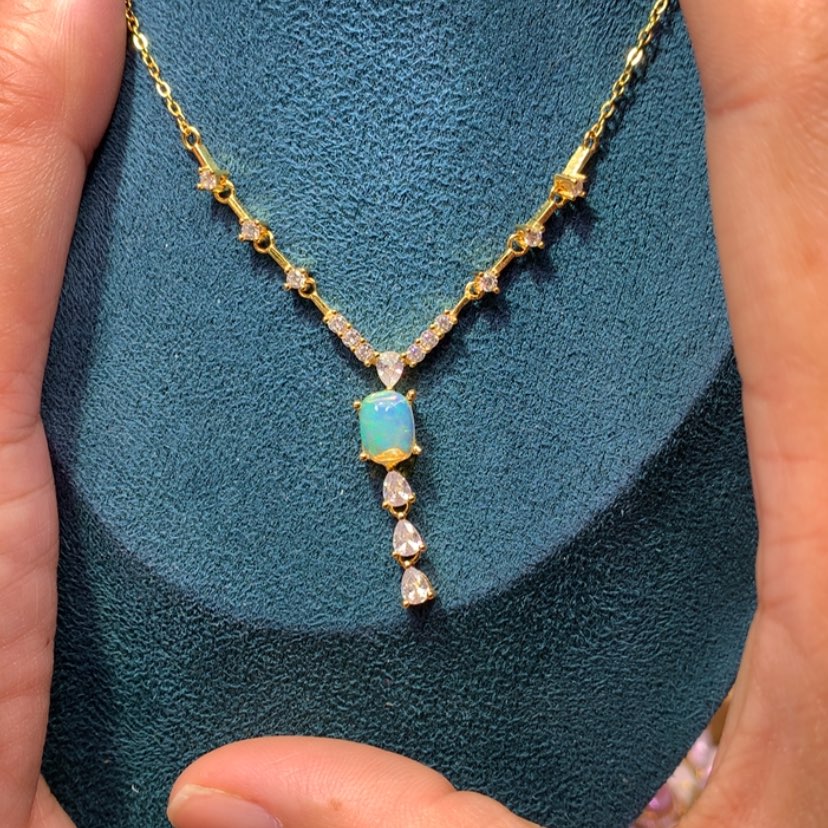 【闪购商品】欧泊银S925镶嵌项链款式