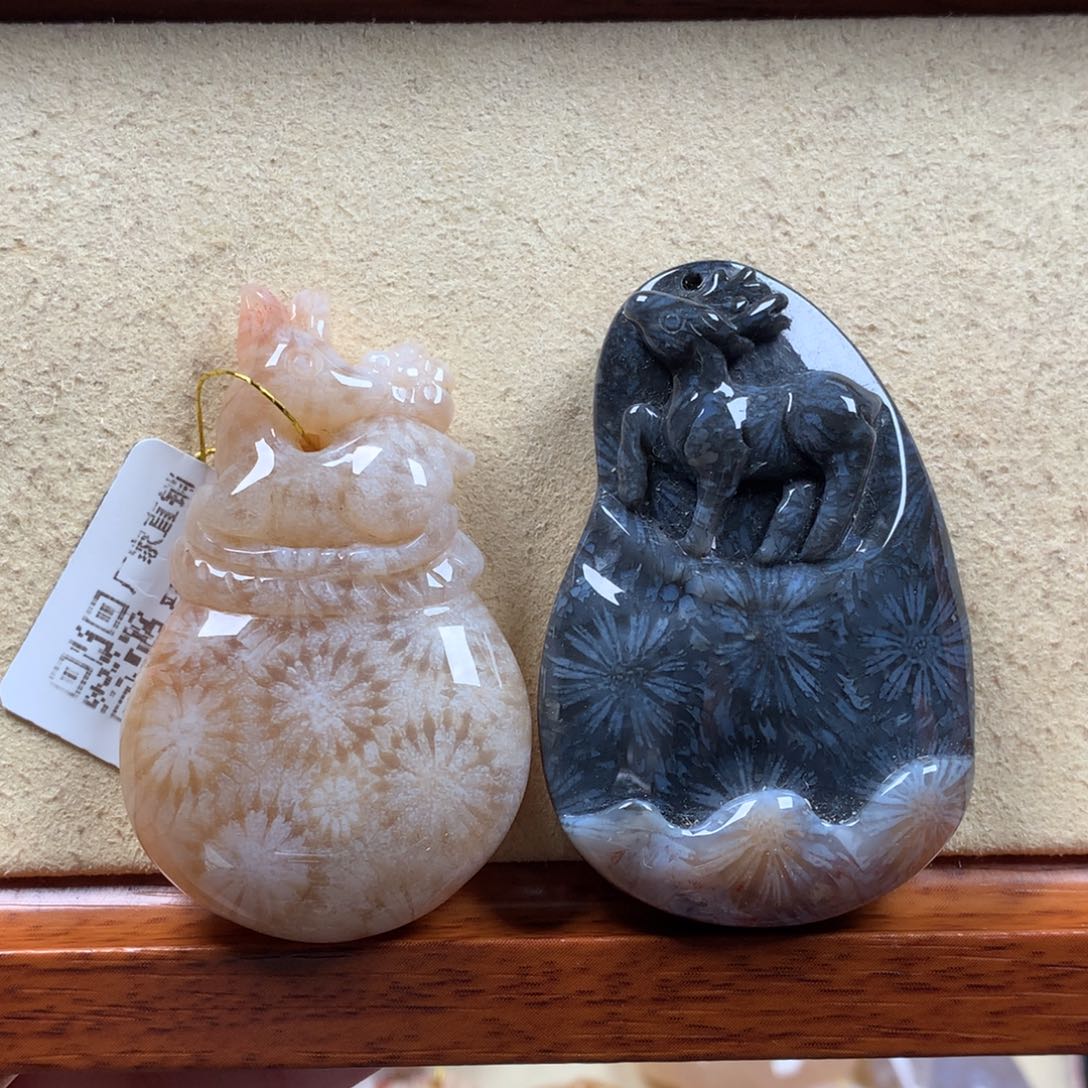 硅化珊瑚（珊瑚玉）02号原800/个，85折（680/个）未