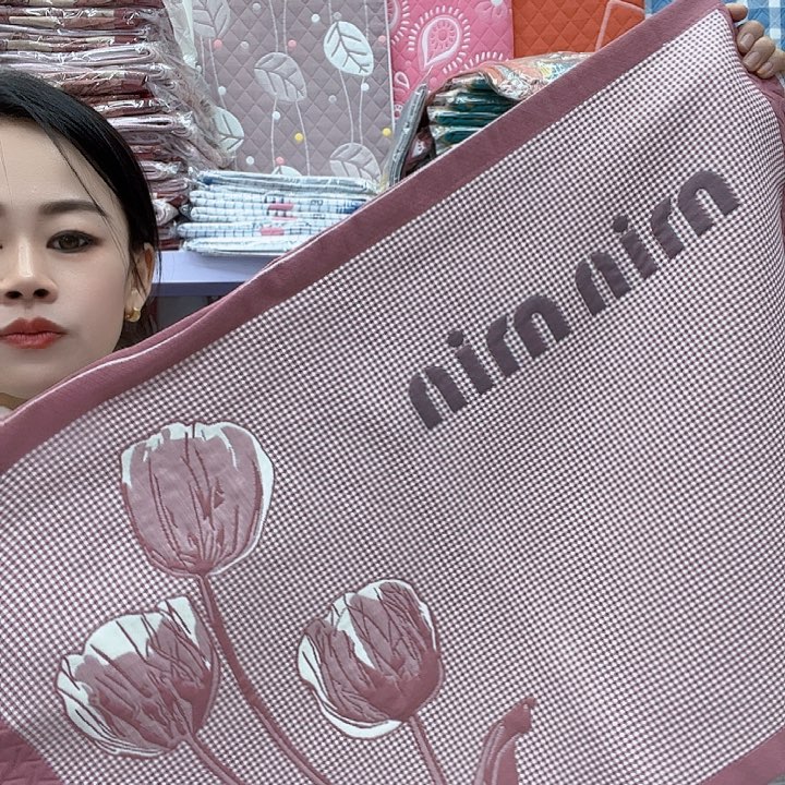 棉豆沙色色郁金香纯棉