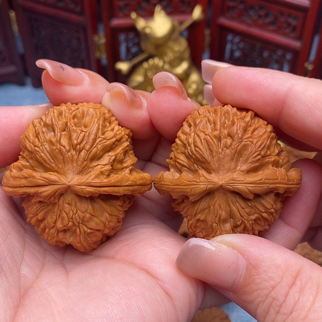 强***.文玩核桃把件43精品白狮子