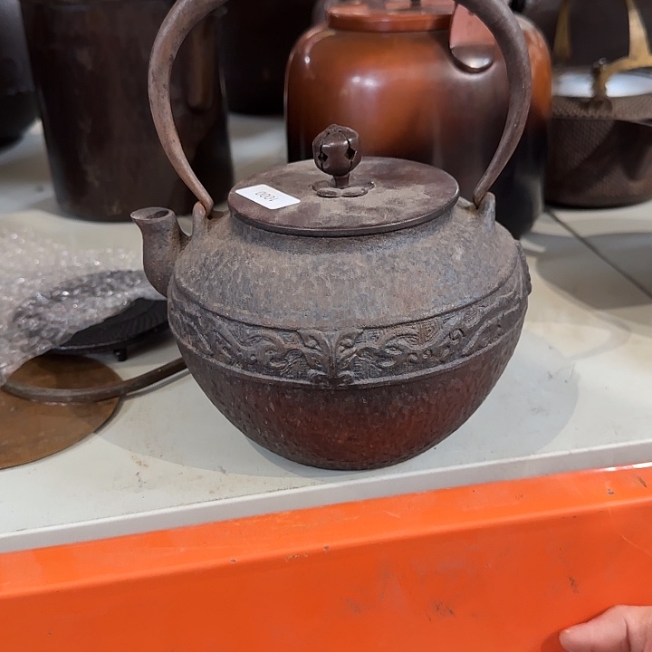 勾***白主人杯茶具大铁壶
