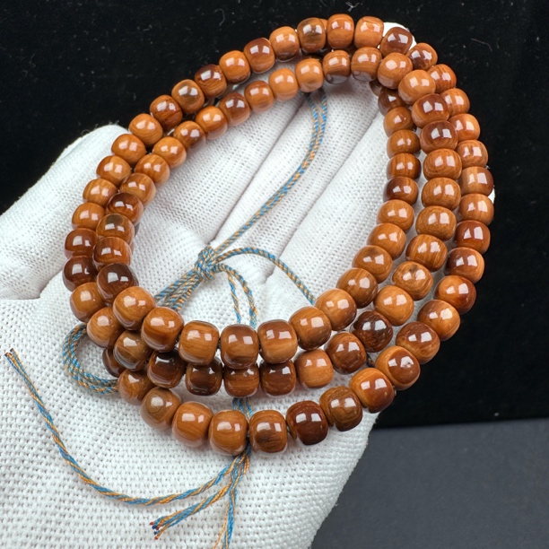 Q4715天然猛犸牙咖料长串6x7mm支持鉴定 假一罚四