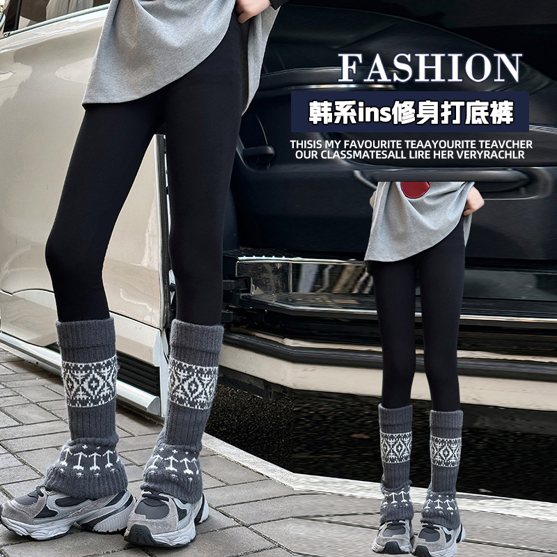 爆款冬装打底裤加绒加厚女中大童冬季新款洋气2025休闲百搭外穿