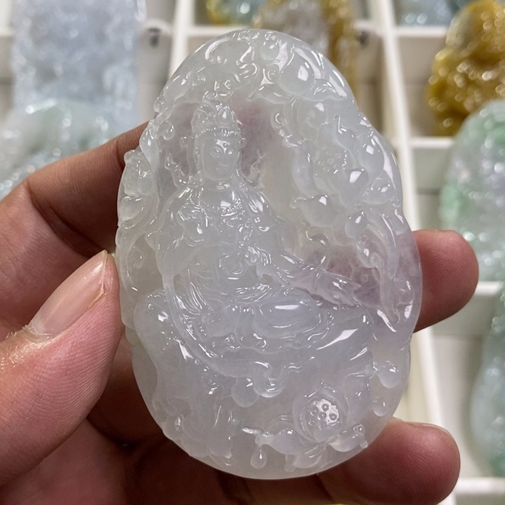 颈饰未镶嵌翡翠开**多观音