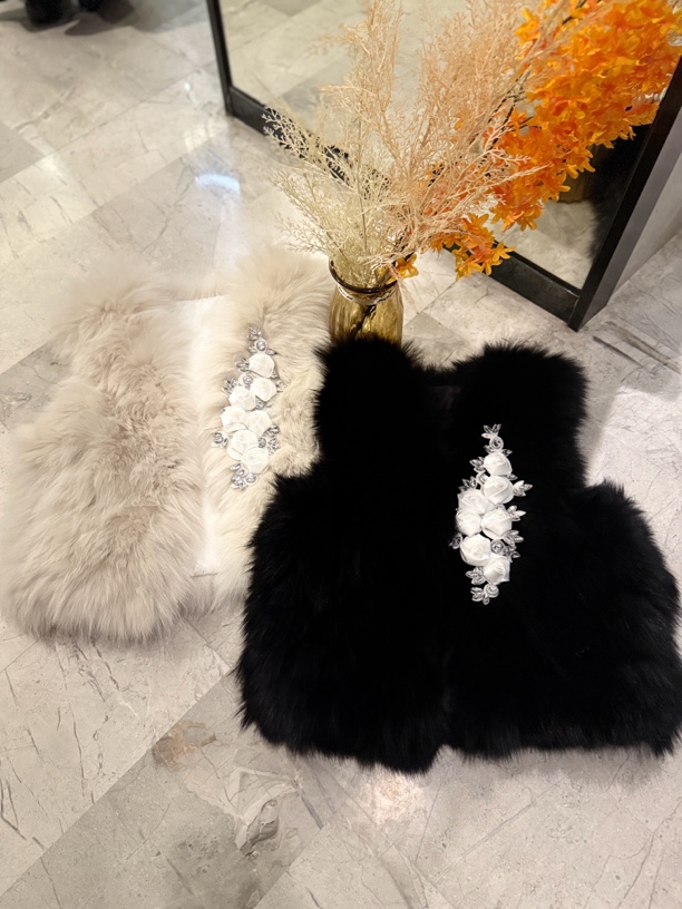 大气元（原创设计）复古保暖狐狸毛马甲