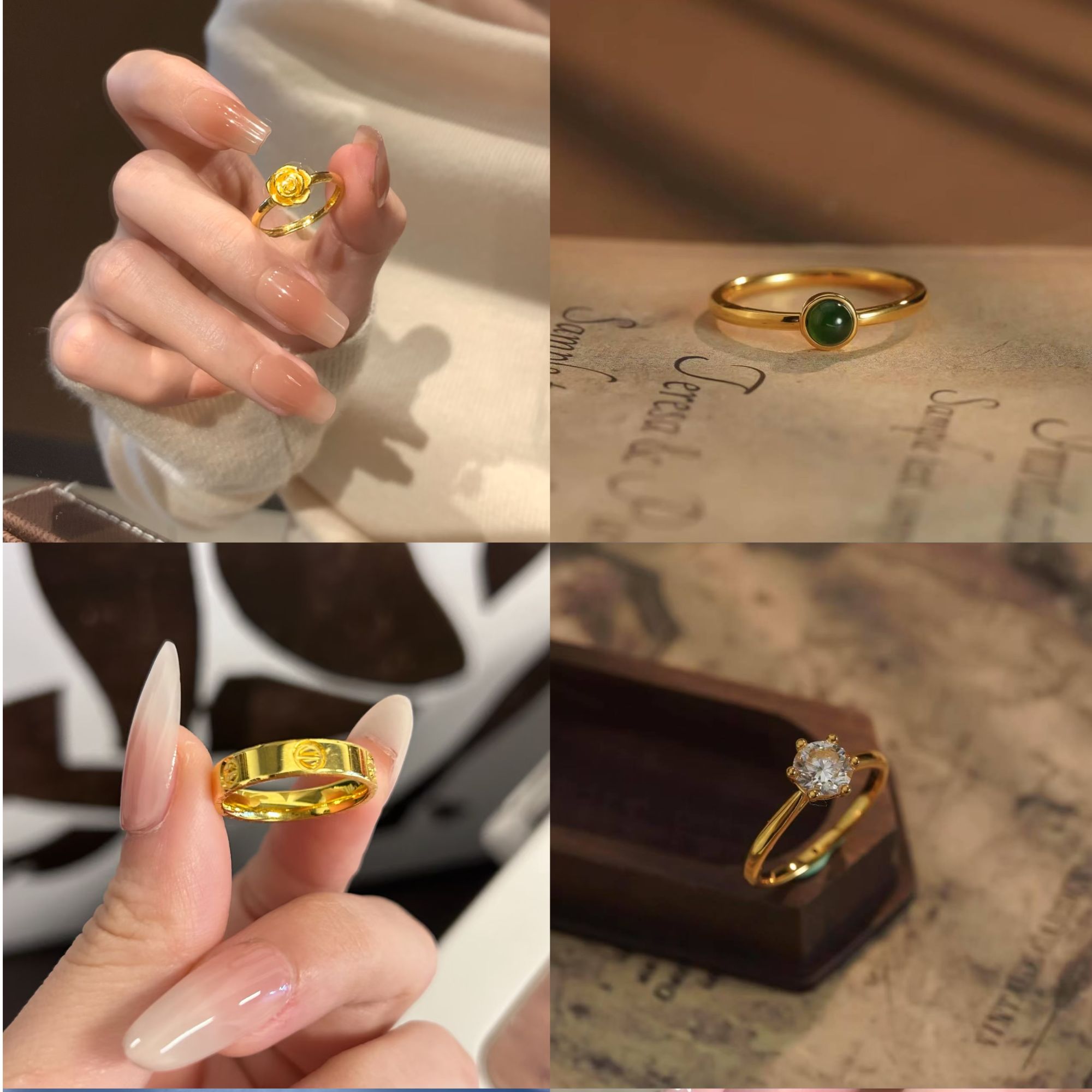 合成锆石【端点专属】经典戒指拍对应编号看名字-1号