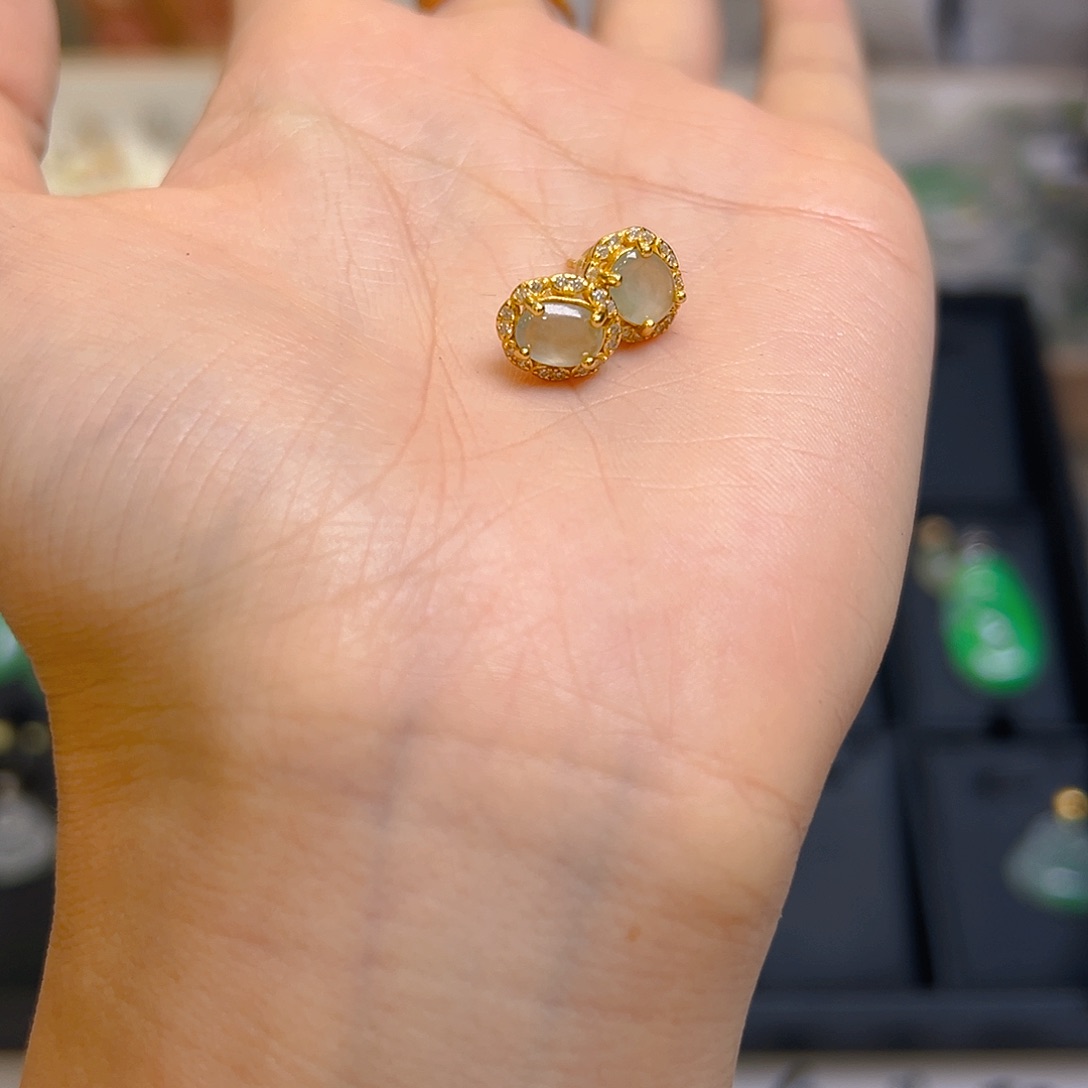 翡翠戒指银S925镶嵌翡翠