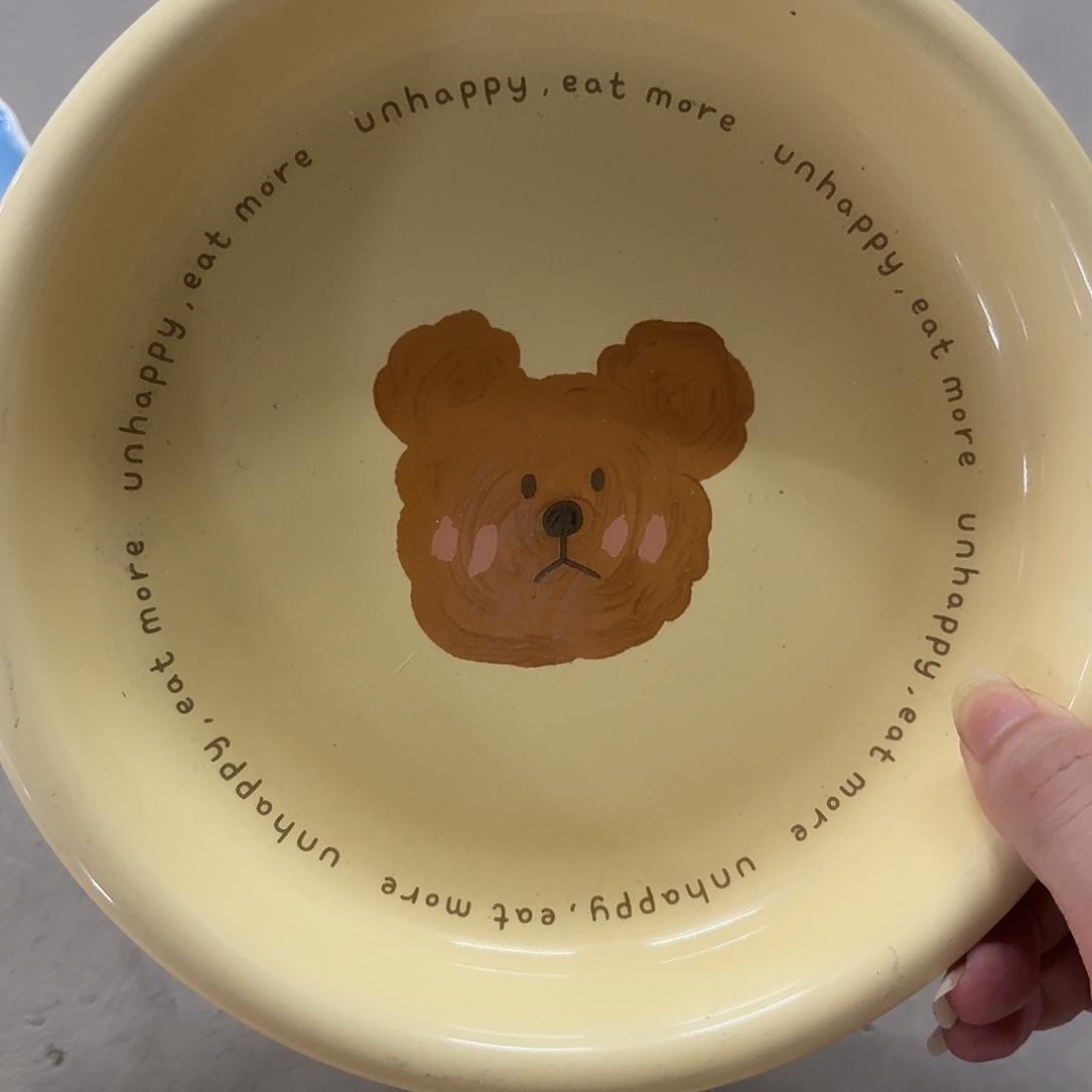 搪瓷微瑕一个熊头盘