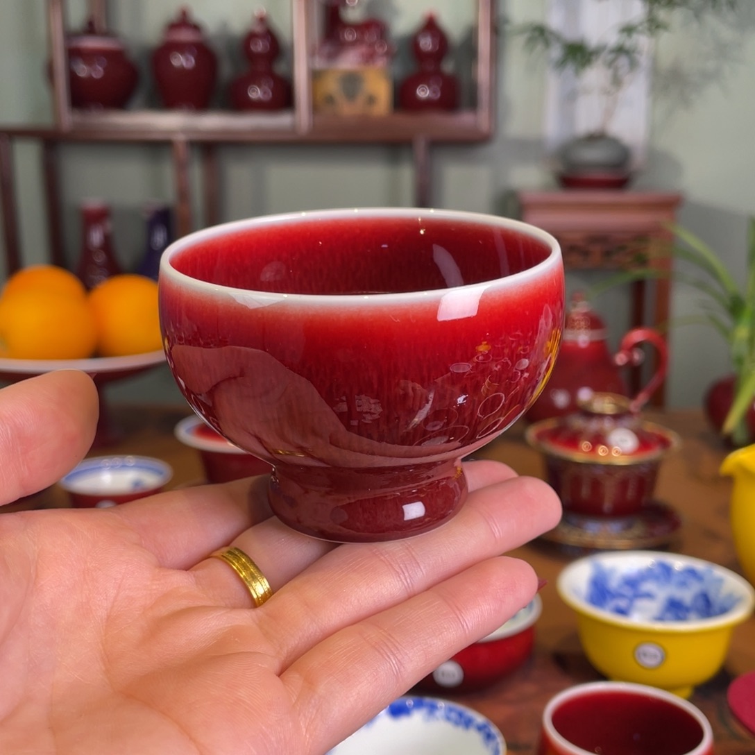 清欢雅玩原矿郎红福利美人杯