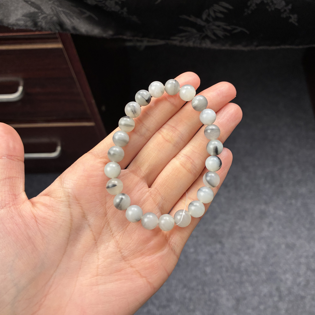 和田玉哑光青花卡8