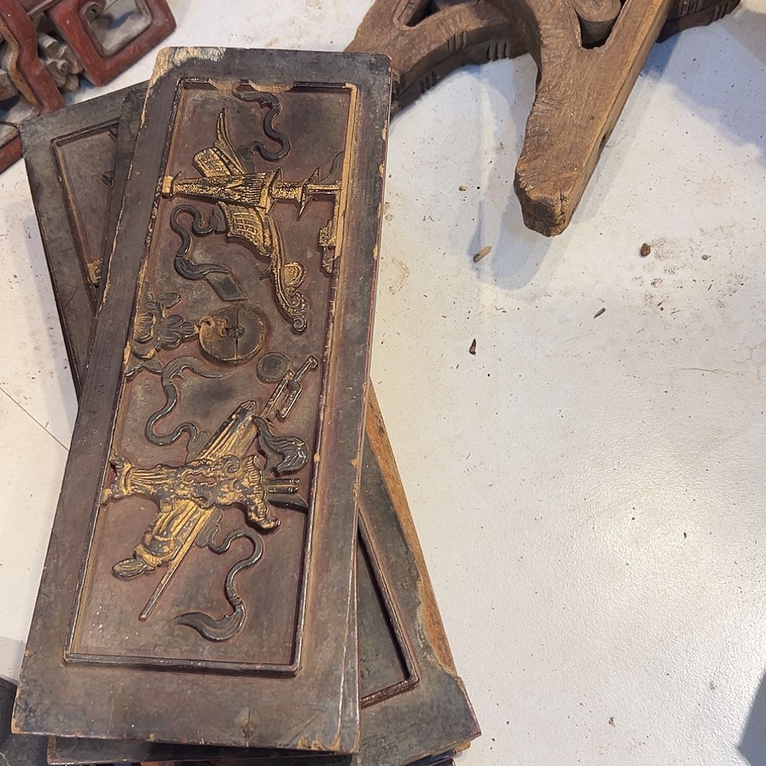 金***堂香榧木老木雕花板