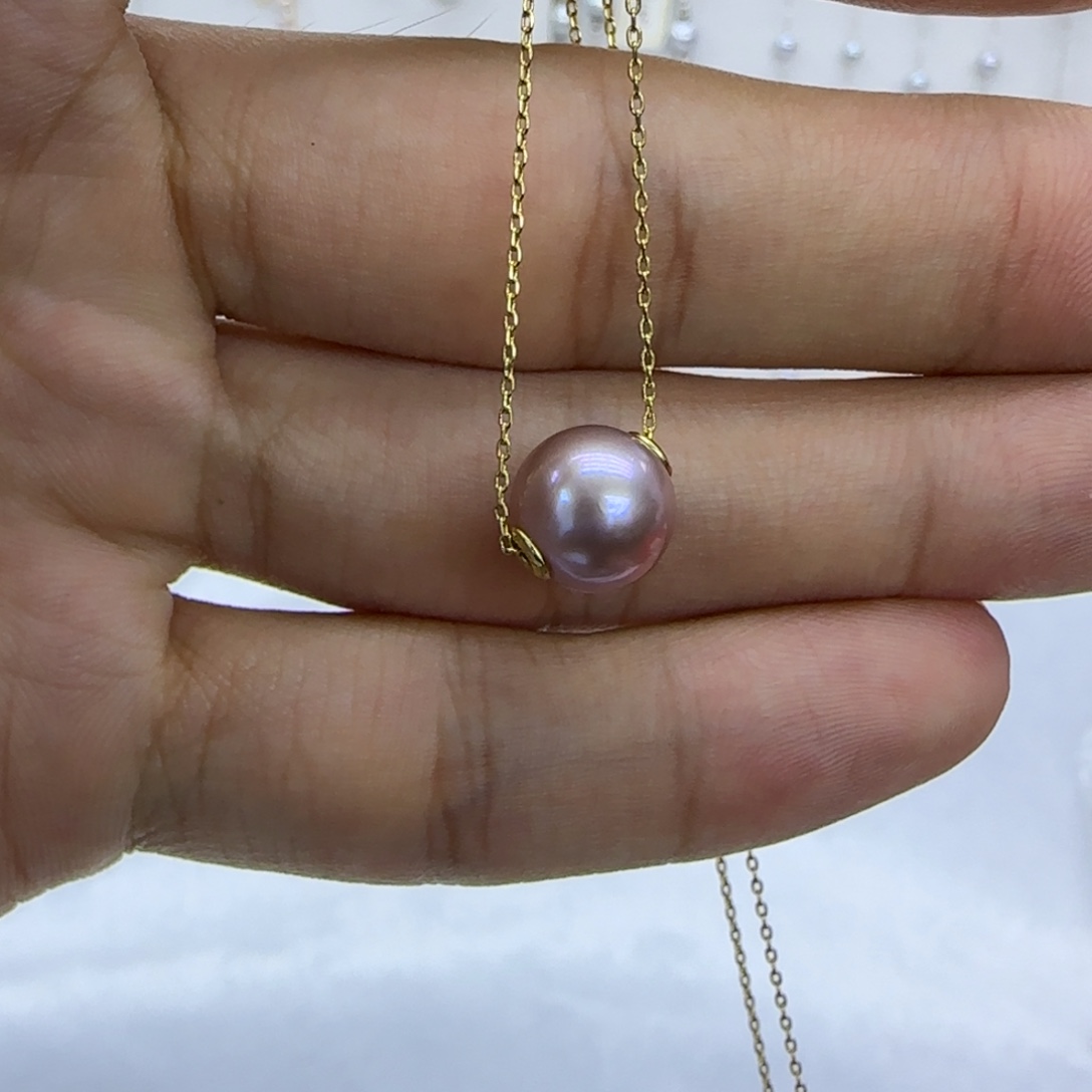 淡水珍珠银S925镶嵌颈饰