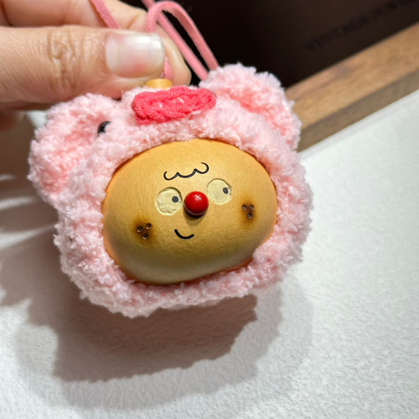 天然小葫芦可爱小熊头套手把件文玩手工包挂小熊文玩挂绳解压饰品