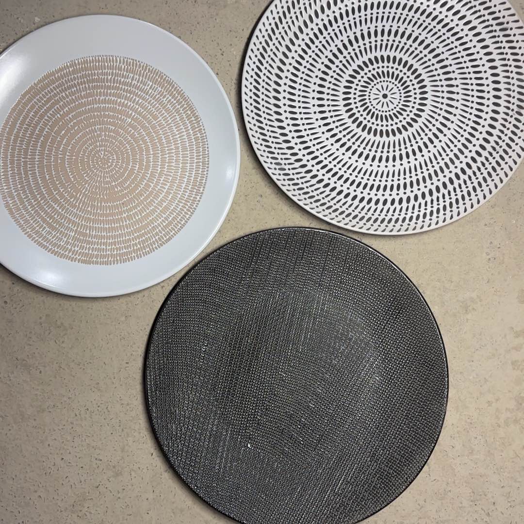 毛***豆直播特惠10.5寸大盘三支装微瑕