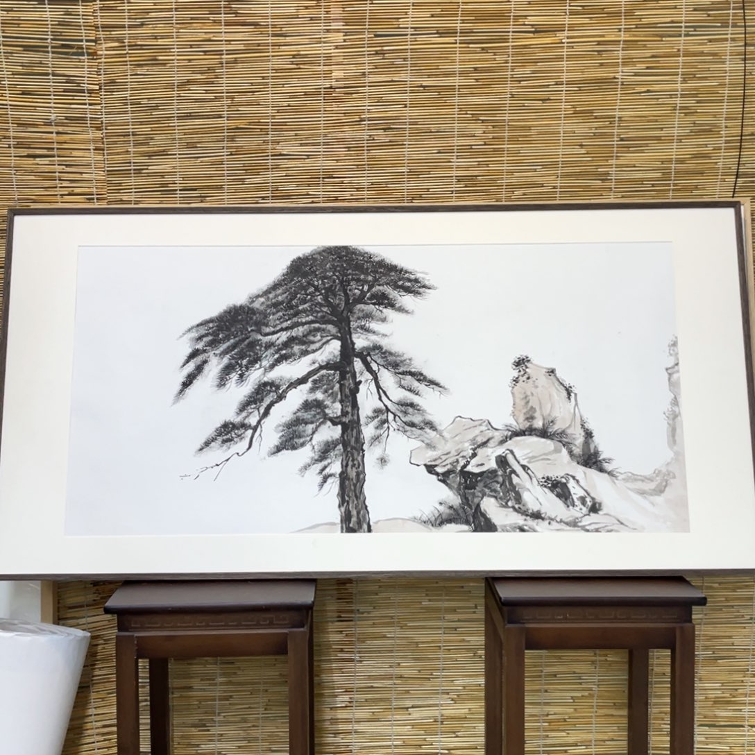 国画手绘国画，精品三尺，松