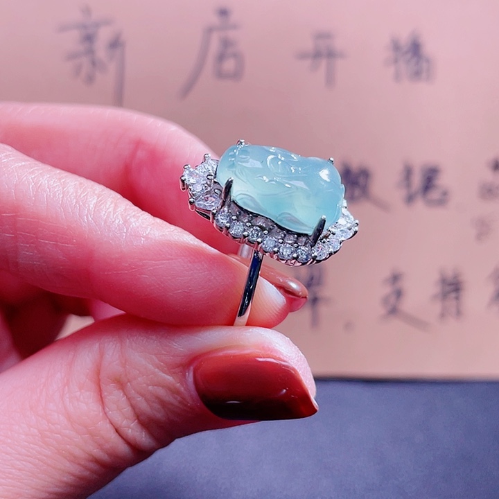 翡翠吊坠(不含链)银S925镶嵌