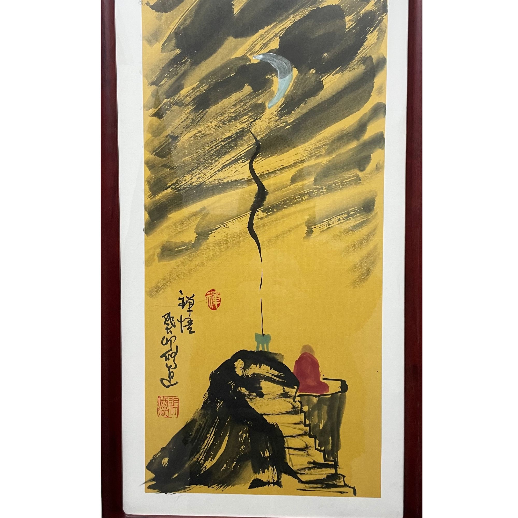 一苇渡江~张修道老师作品~《禅悟》两平尺67*35cm