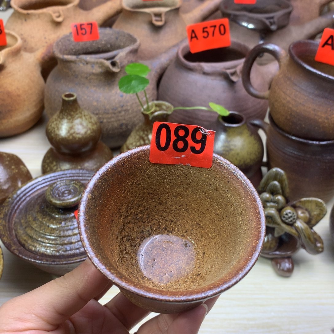 柴烧原矿泥料主人杯100毫升左右