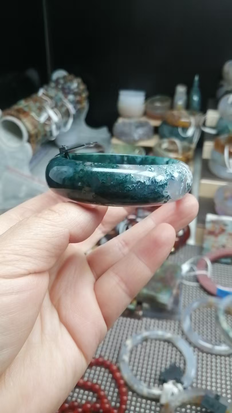 水草玛瑙手镯55口