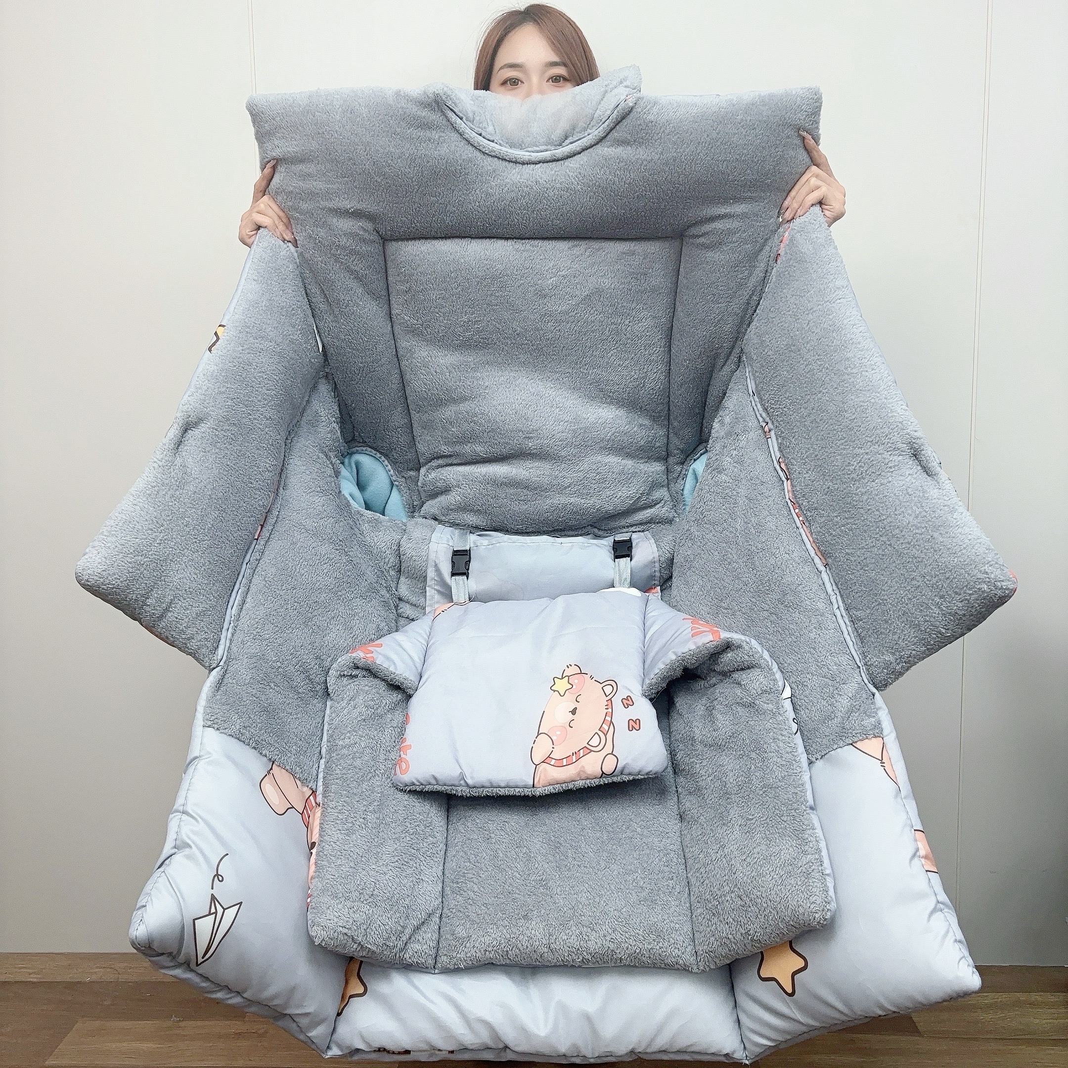 【特厚可拆护腿款2件套】冬季电动车护腿挡风被防寒保暖骑行可收纳1