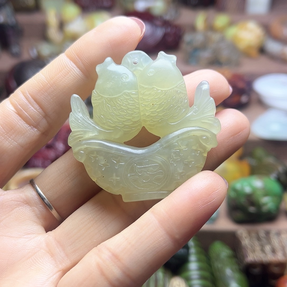 白玉菩提吊坠44。。