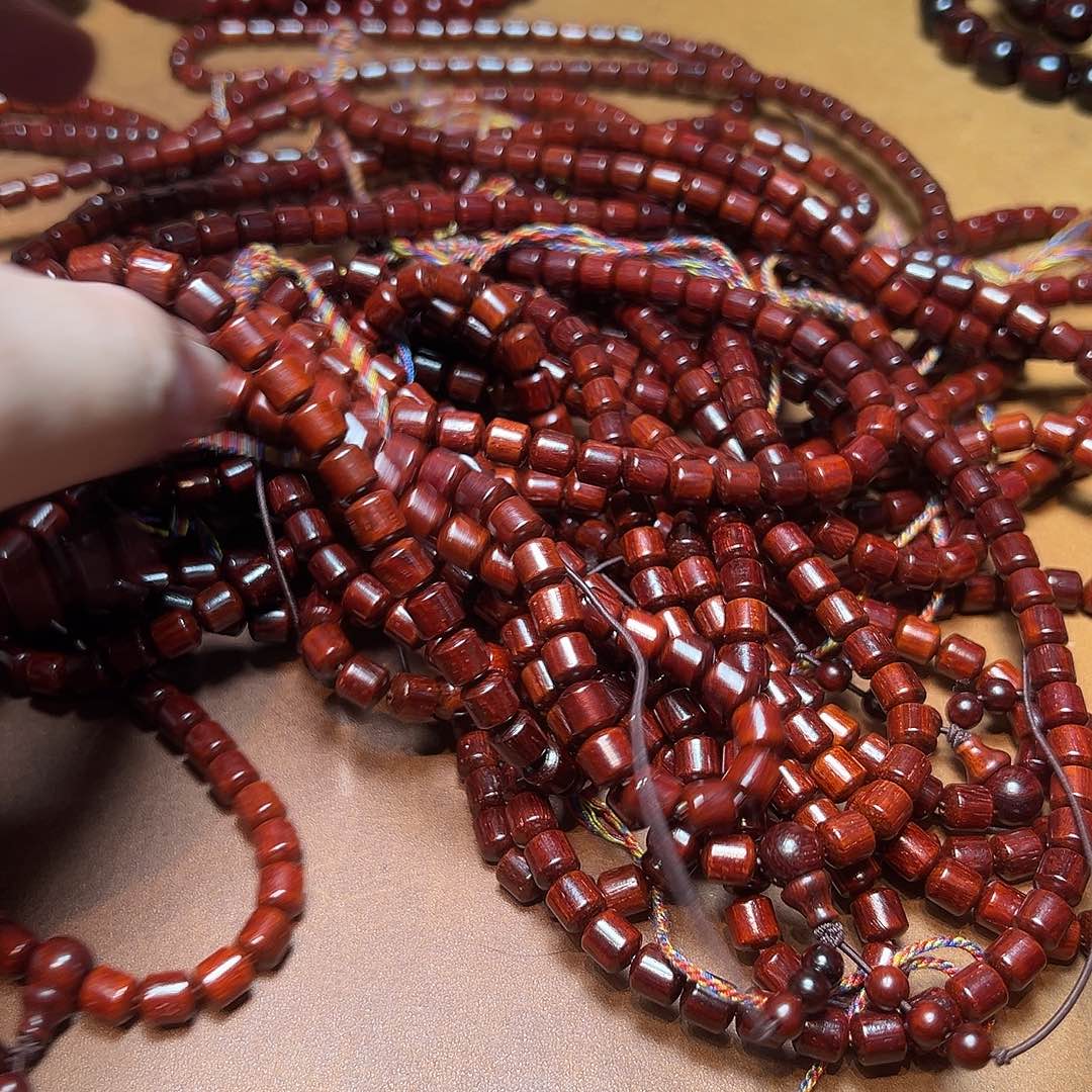 小叶紫檀手串/手链67桶珠泥料108