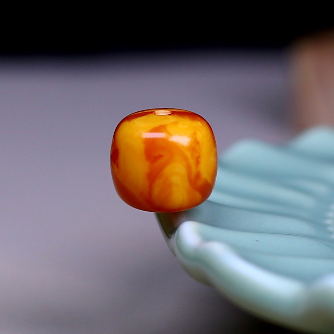 11.8mm老蜡老型单珠， 完美无暇，蜡质纹路都非常好