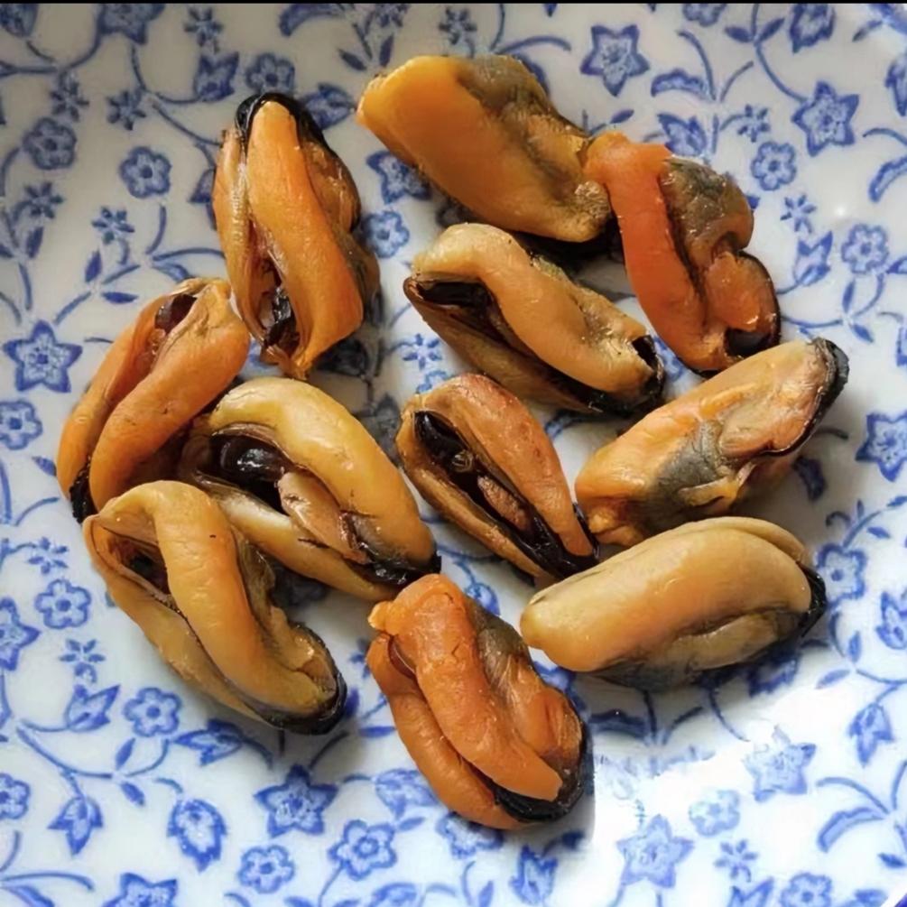 渔民自晒饱满美味淡菜干煲汤煲粥增鲜香的海鲜干货