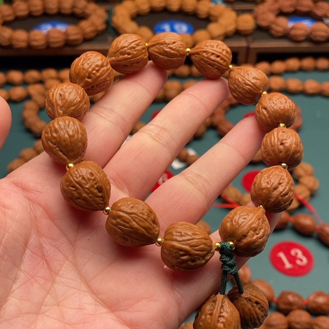 文玩核桃手串15尺寸桃心