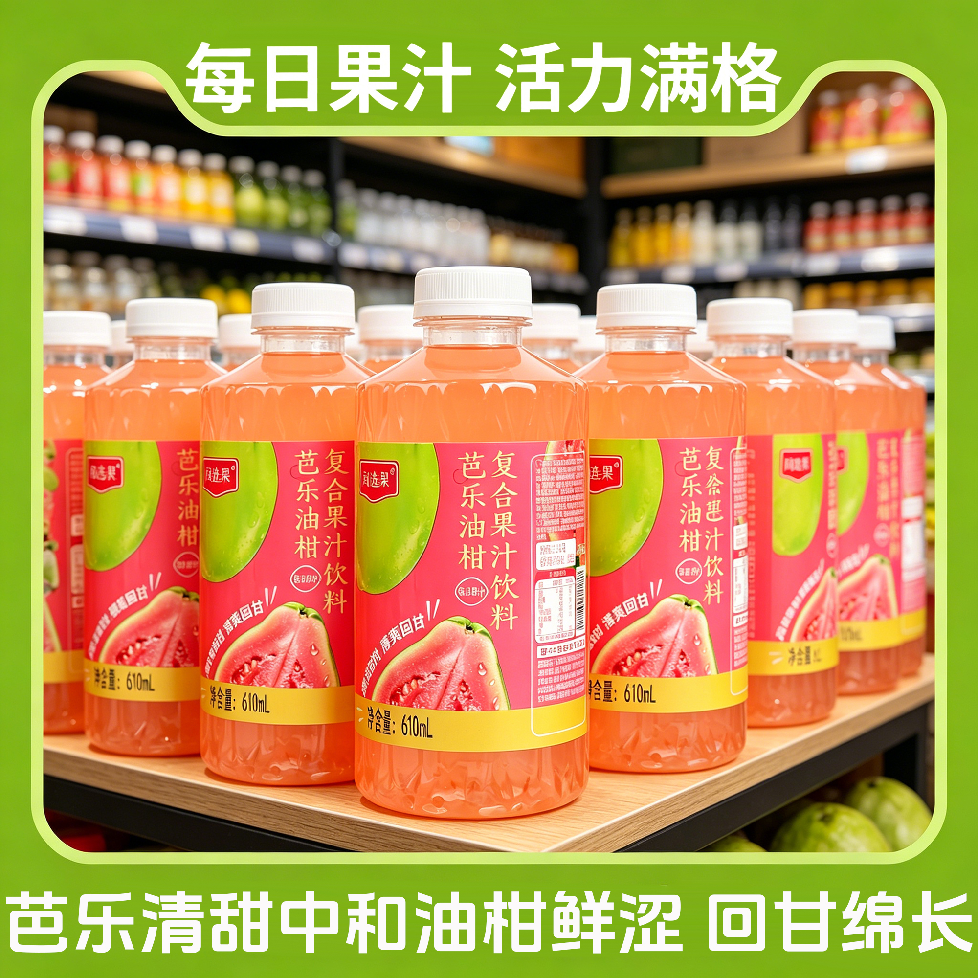 闫选果芭乐油柑汁610ML*6瓶