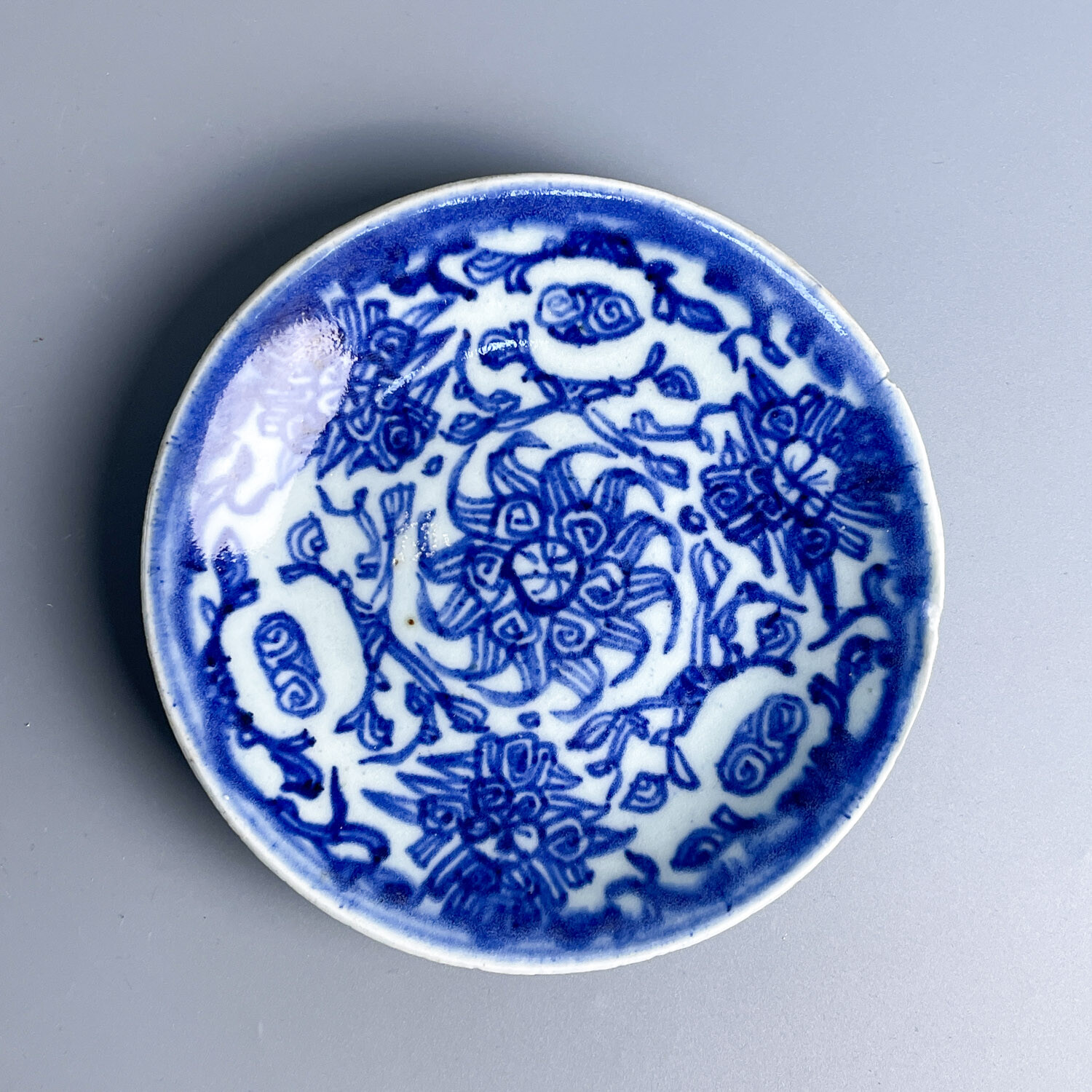 M25LK003879 - 清道光 青花花卉纹盘-8