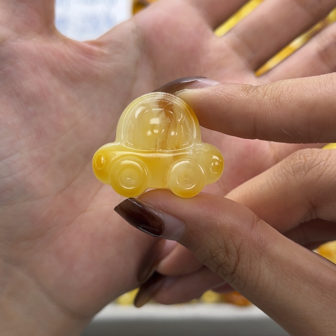 琥珀未镶嵌裸石天然琥珀车车18克价