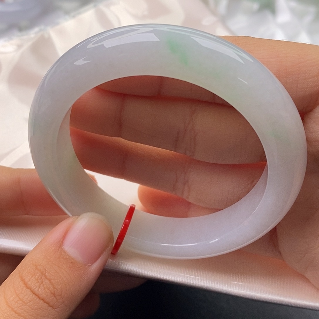 翡翠未镶嵌手镯5455正圈