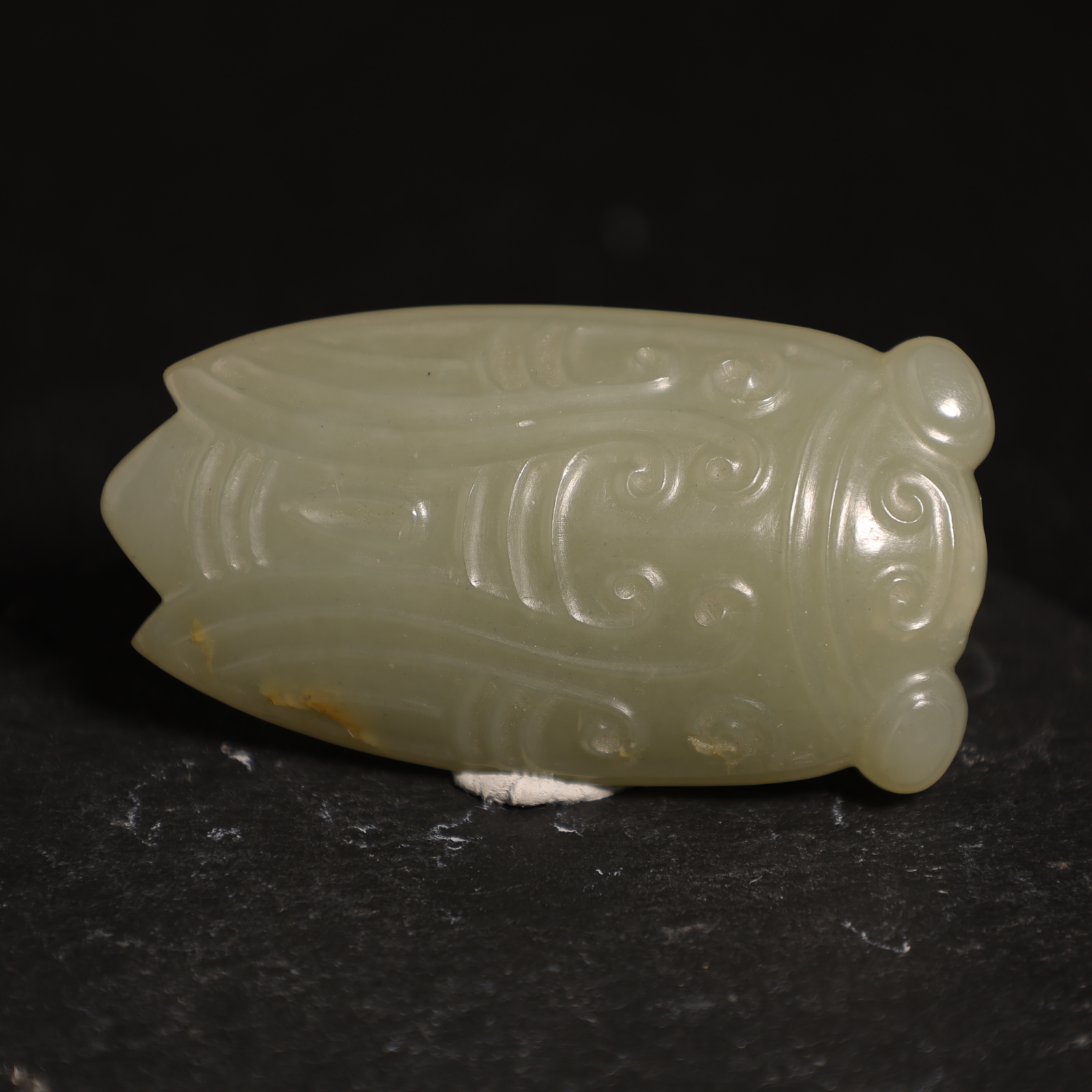 19B21   清  和田玉玉蝉挂件