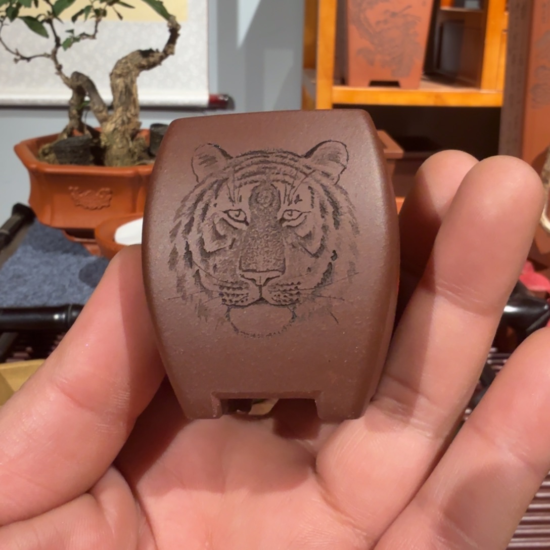 水***珑紫砂花盆原矿紫泥